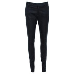 Used Dsquared2 Black Cotton Twill Tapered Trousers M