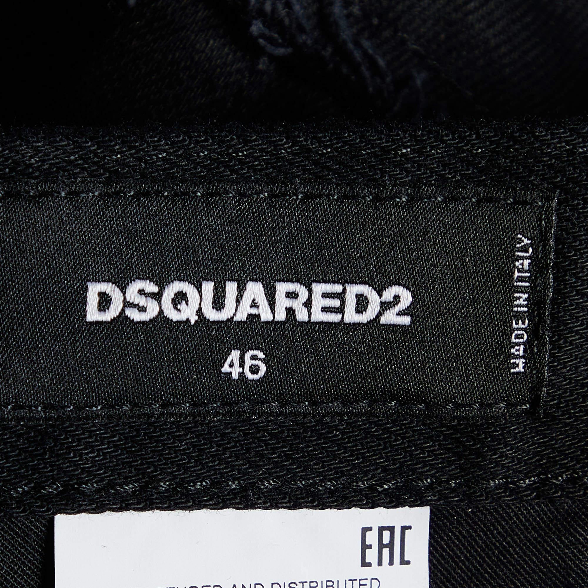 Women's Dsquared2 Black Distressed Denim Jeans L Waist 32