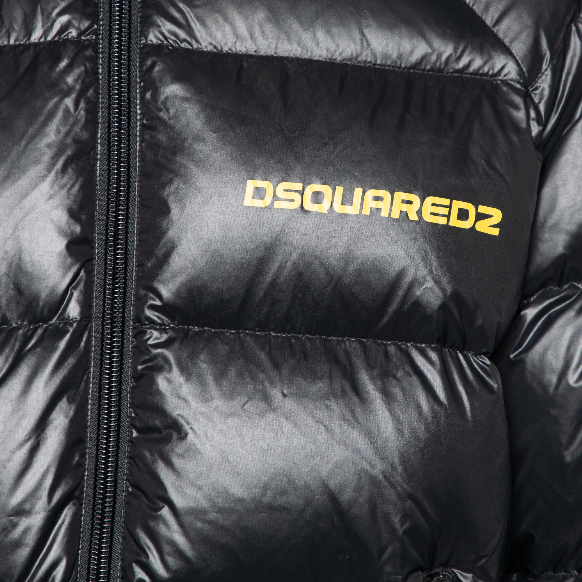 Dsquared2 Black Down Hooded Crest Jacket M 3
