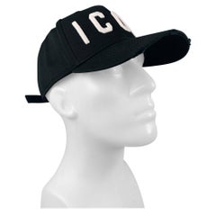 DSQUARED2 Chapeau en toile Icone brodée noir
