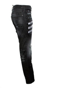 Dsquared2, jean noir avec patchs