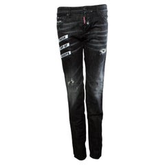Dsquared2, jean noir avec patchs