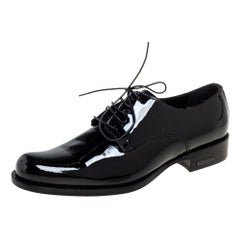 Dsquared2 Black Patent Leather Lace Up Derby Size 38