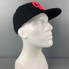 DSQUARED2 Black Pink Embroidered Canvas Hat