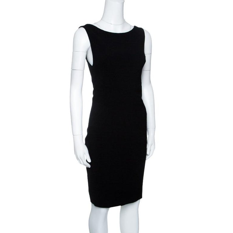 Dsquared2 Black Sleeveless Sheath Dress S For Sale at 1stDibs
