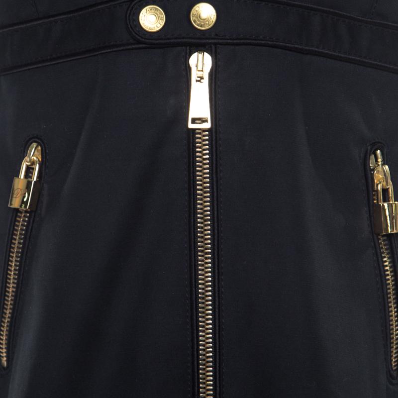 Women's Dsquared2 Black Stretch Cotton Backless Halter Mini Dress M