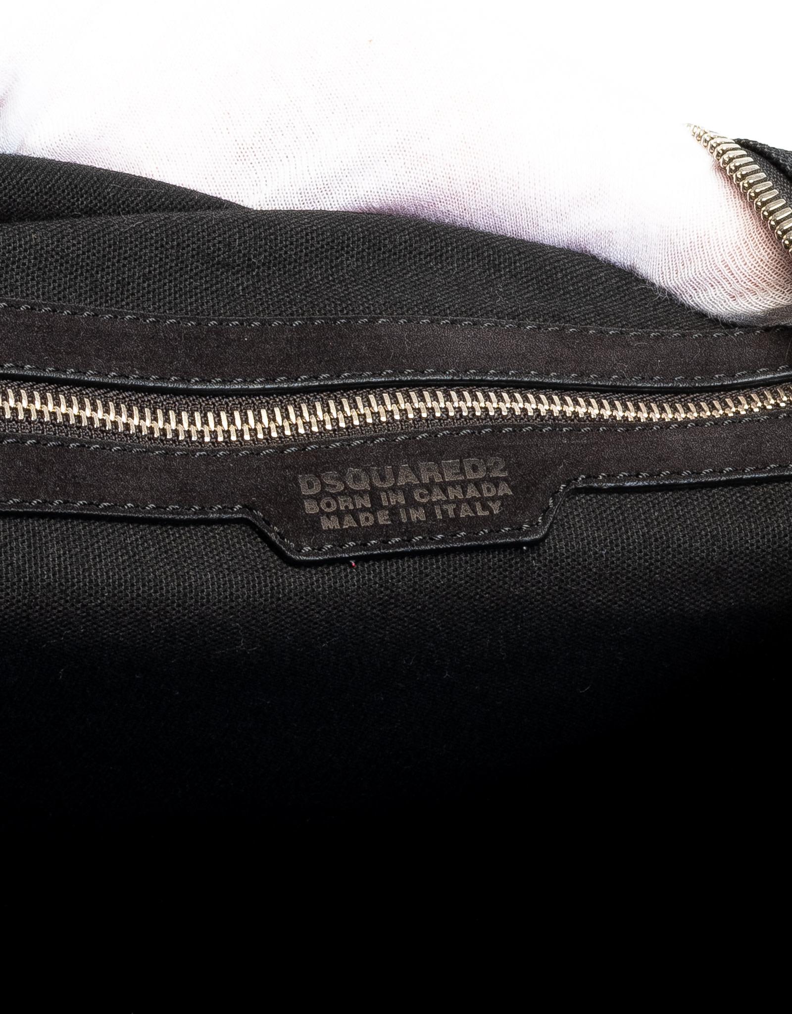 Dsquared2 Black Striped Mens Weekend Bag For Sale 1