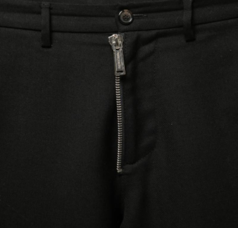 Pantaloni al ginocchio trapuntati in lana nera Dsquared2 XS In condizioni buone in vendita a Dubai, Al Qouz 2