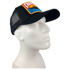 DSQUARED2 Black Yellow Embroidered Canvas Hats