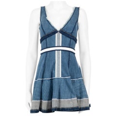 Dsquared2 Blue Denim Deconstructed Mini Dress Size S