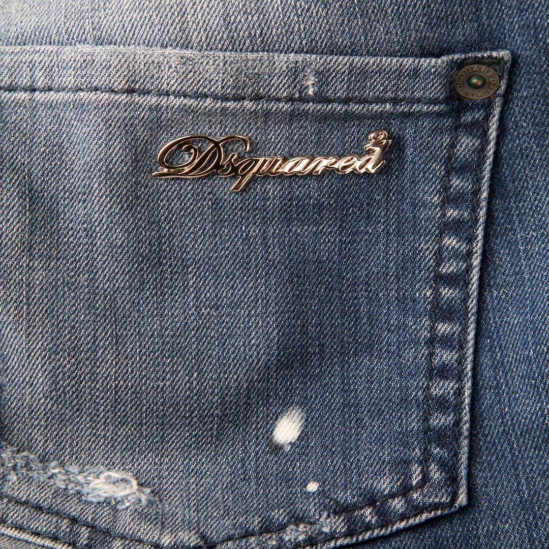Dsquared2 vaqueros pitillo desgastados azul talla M Azul en venta