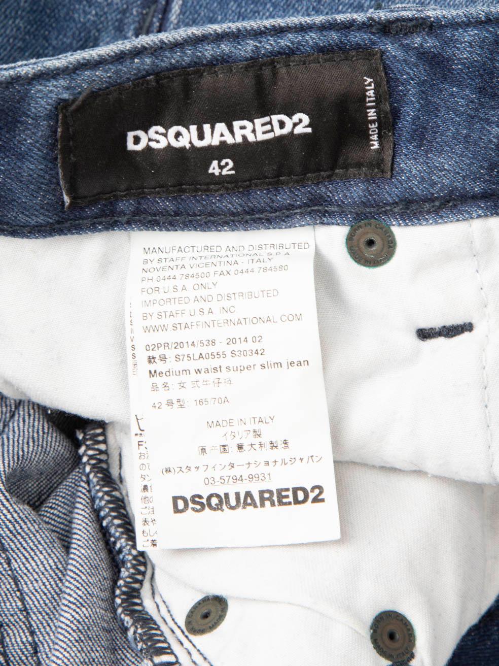 Dsquared2 vaqueros pitillo desgastados azul talla M en Excelente estado para la venta en London, GB