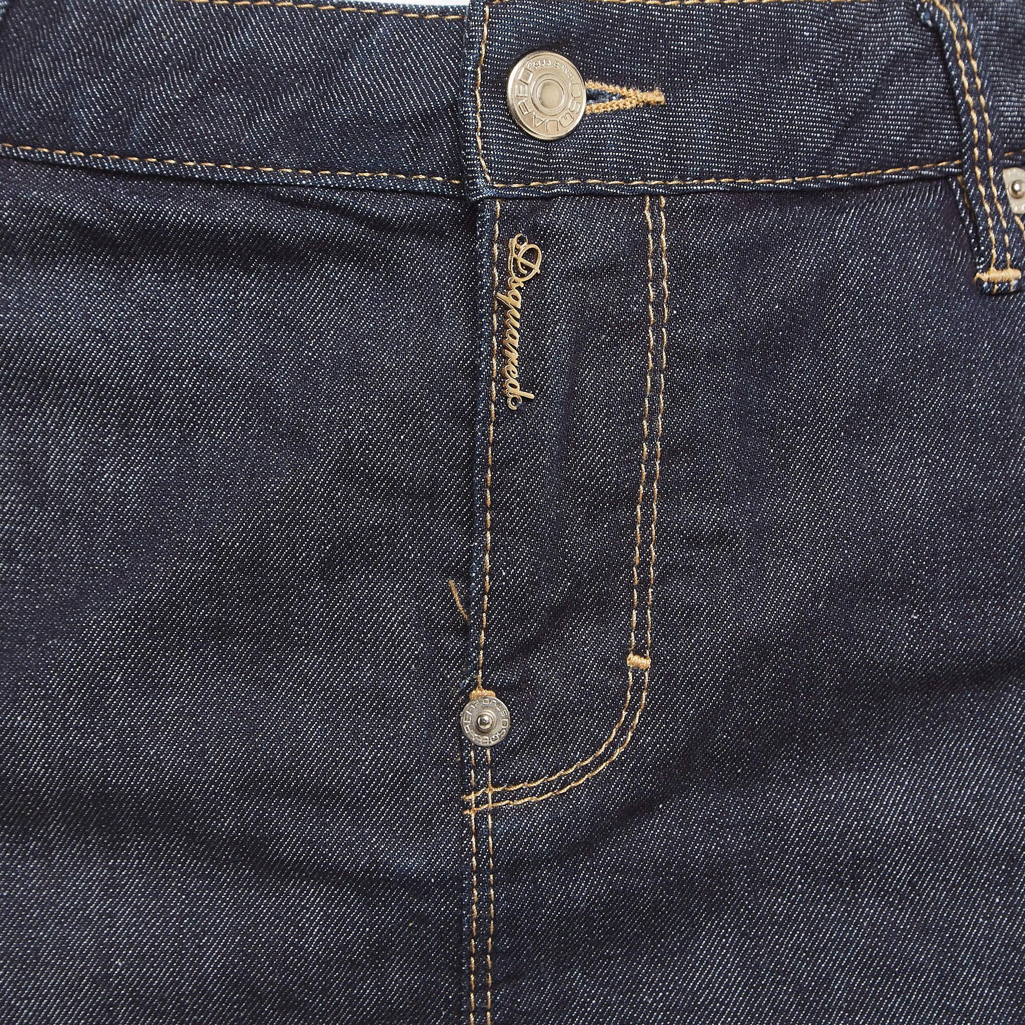 Black Dsquared2 Blue Denim Mini Skirt S For Sale