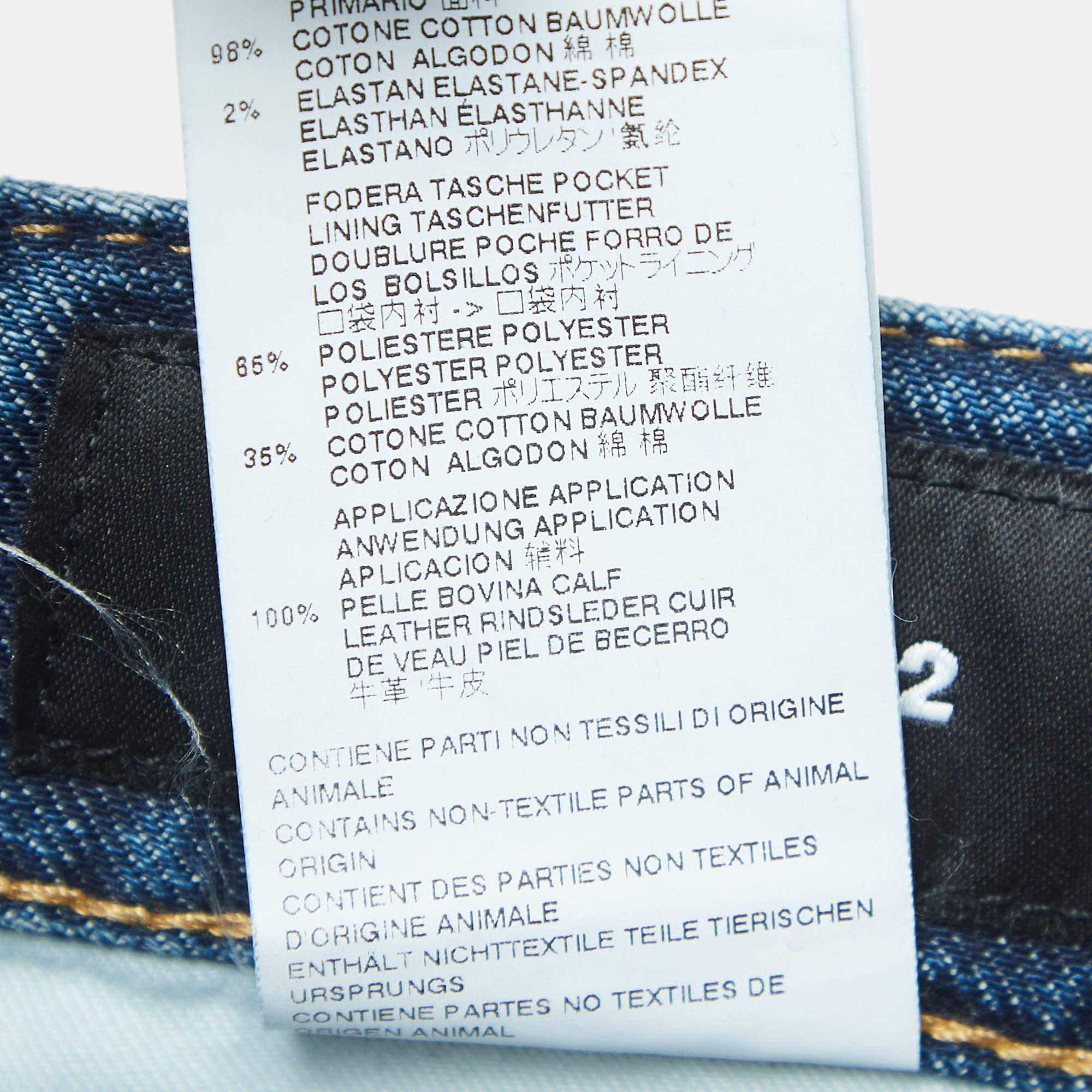 Dsquared2 Blue Distressed Denim Cool Girl Jean M For Sale 3