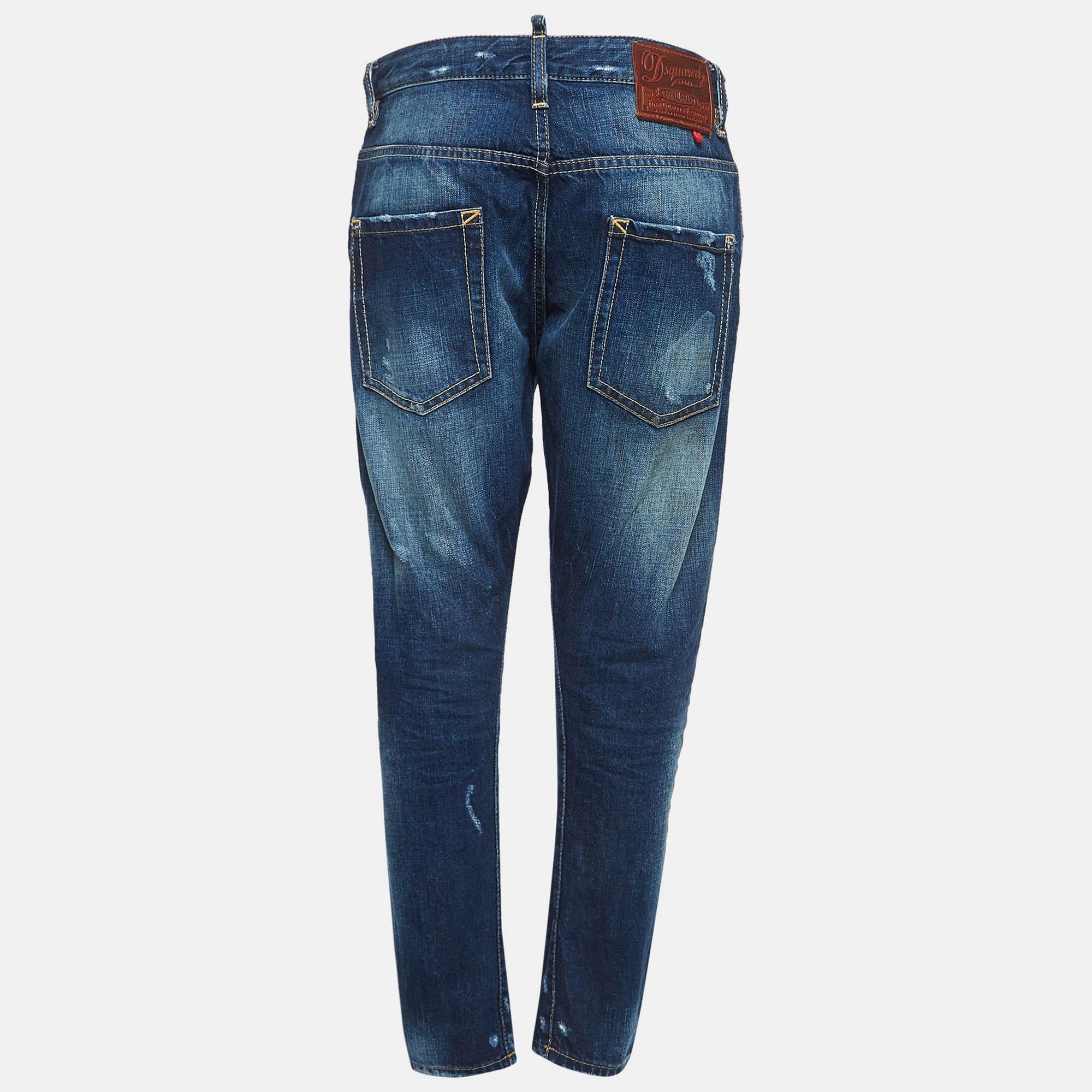 Impeccably tailored jeans are a staple in a well-curated wardrobe. These designer jeans are finely sewn to give you the desired look and all-day comfort.