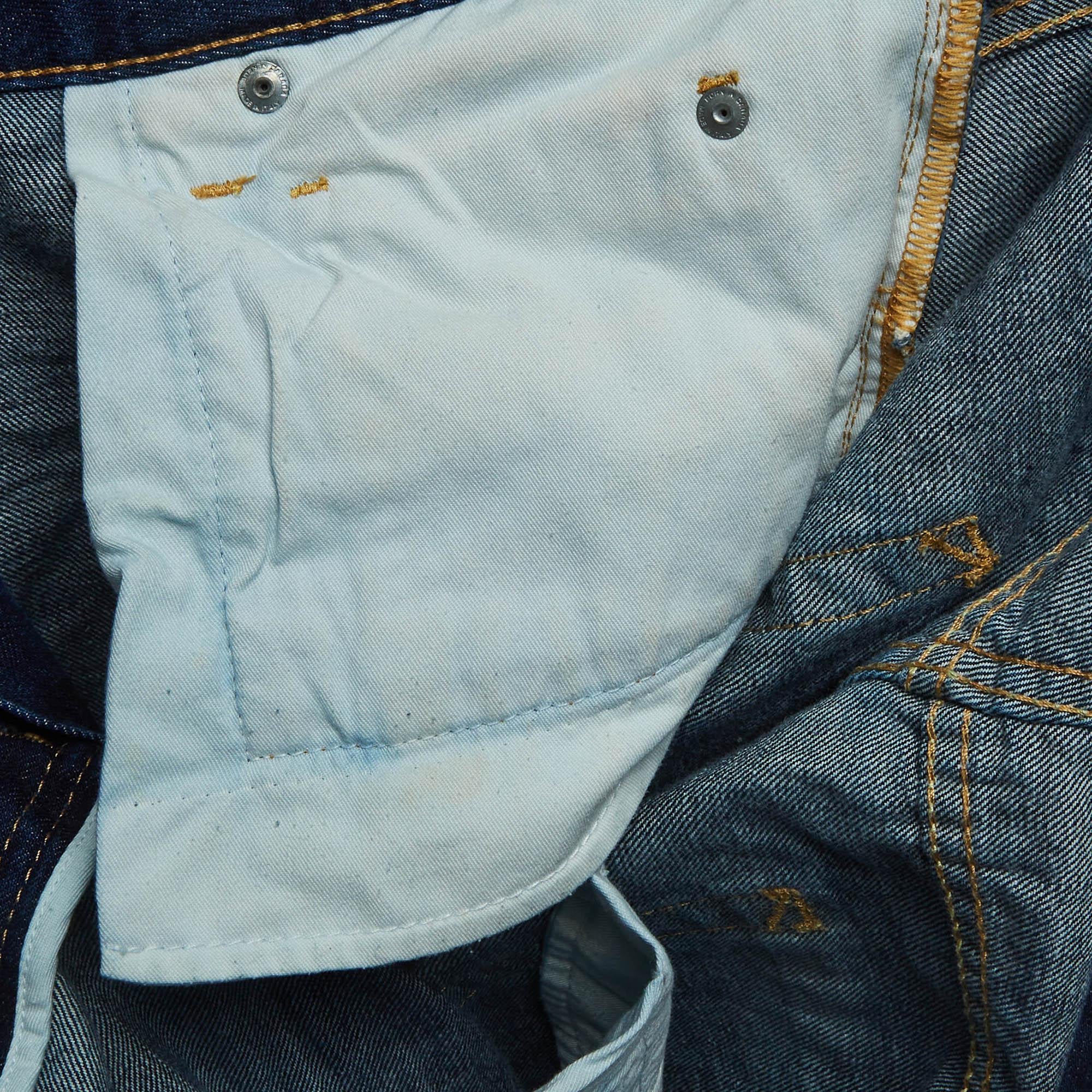 Women's Dsquared2 Blue Distressed Denim Frayed Skinny Jeans M Waist 30