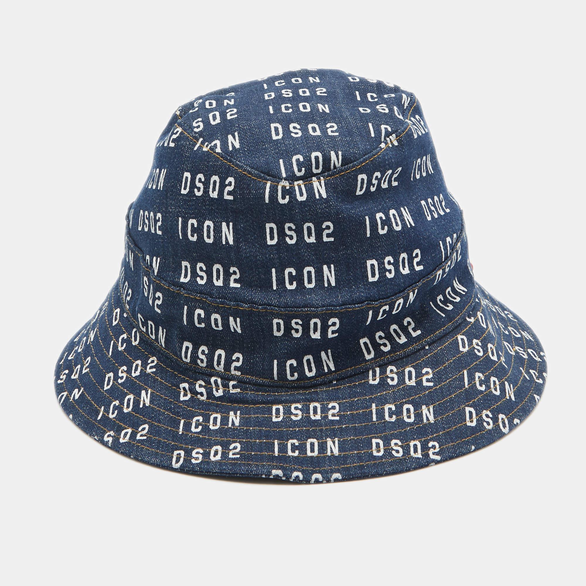 Esci con un look chic con questo cappello a secchiello della Maison Dsquared2. È stata realizzata in denim e presenta stampe con logo che la rendono un accessorio casual perfetto.