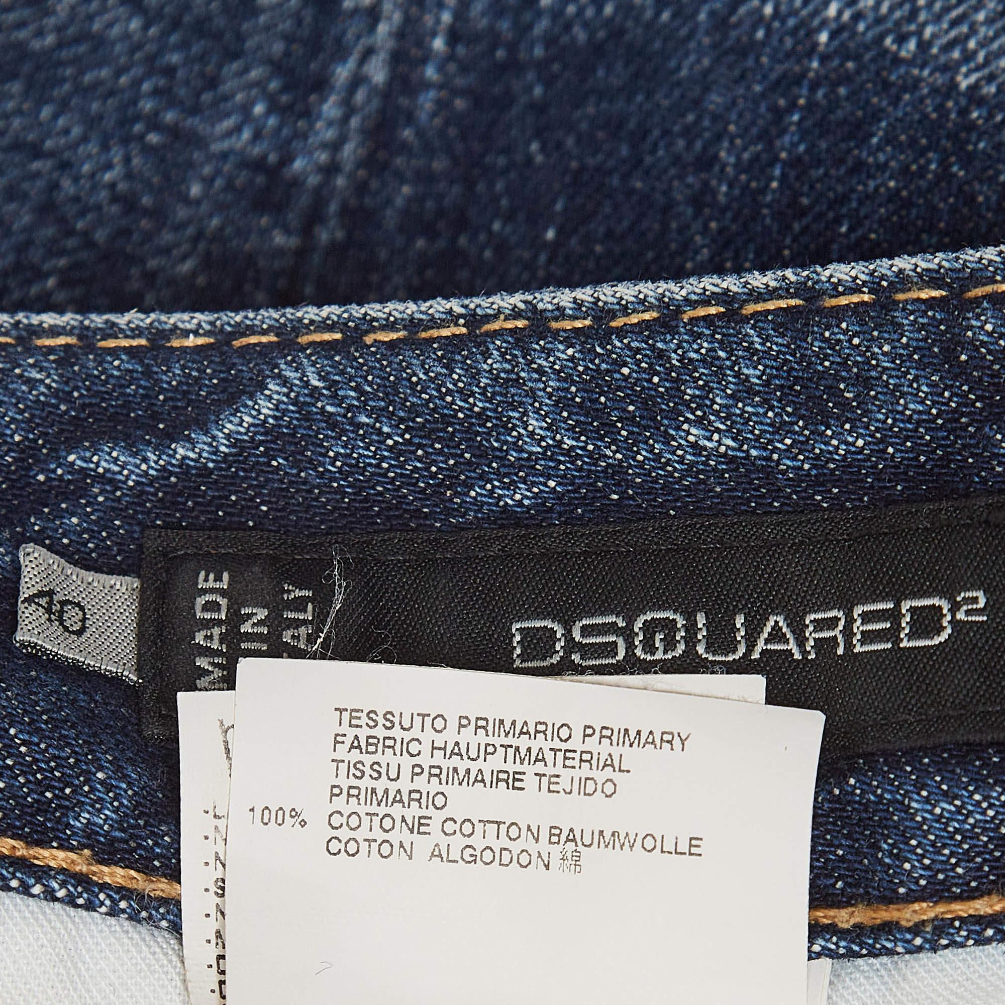 Dsquared2 Blue Washed Denim Low Rise Jeans S Waist 32