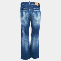 Dsquared2 Blue Washed Denim Rip Detail Jeans S Waist 31"