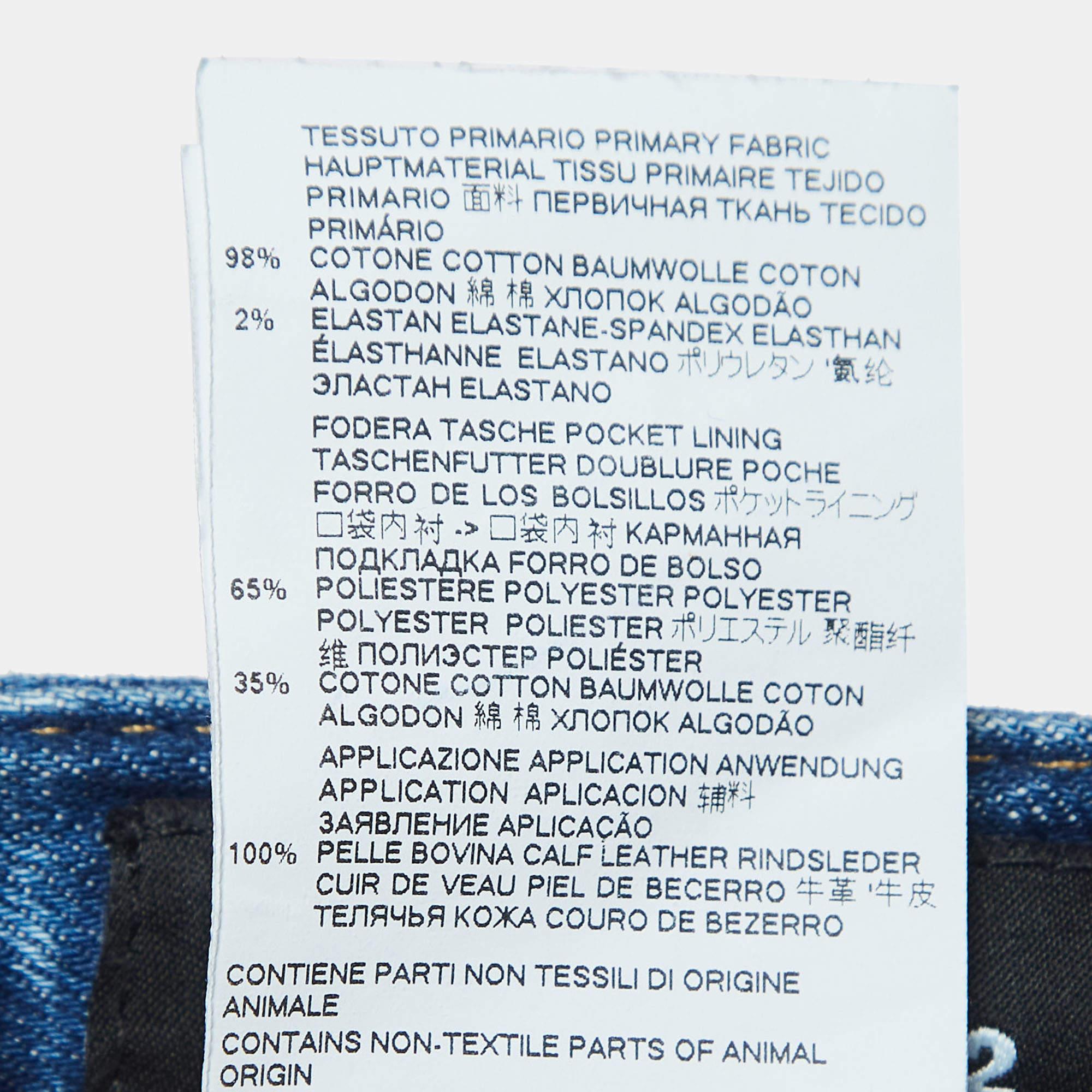Dsquared2 Blue Washed & Distressed Denim Skinny Dan Jeans S For Sale 1