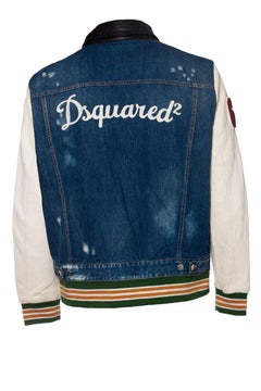 Dsquared2, bomber jacket with leather sleeves