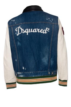 Dsquared2, bomber jacket with leather sleeves