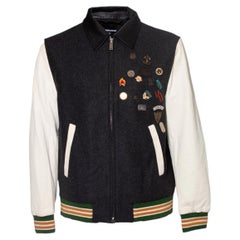 Dsquared2, giacca bomber con maniche in pelle