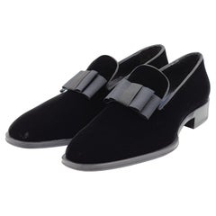 Dsquared2 Bow Detail Velvet Loafers in Black