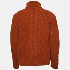 Dsquared2 Brown Cable Knit Turtle Neck Sweater M