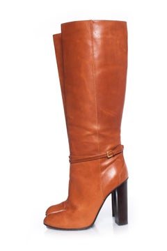 Dsquared2, brown leather boots.
