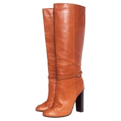 Dsquared2, brown leather boots.