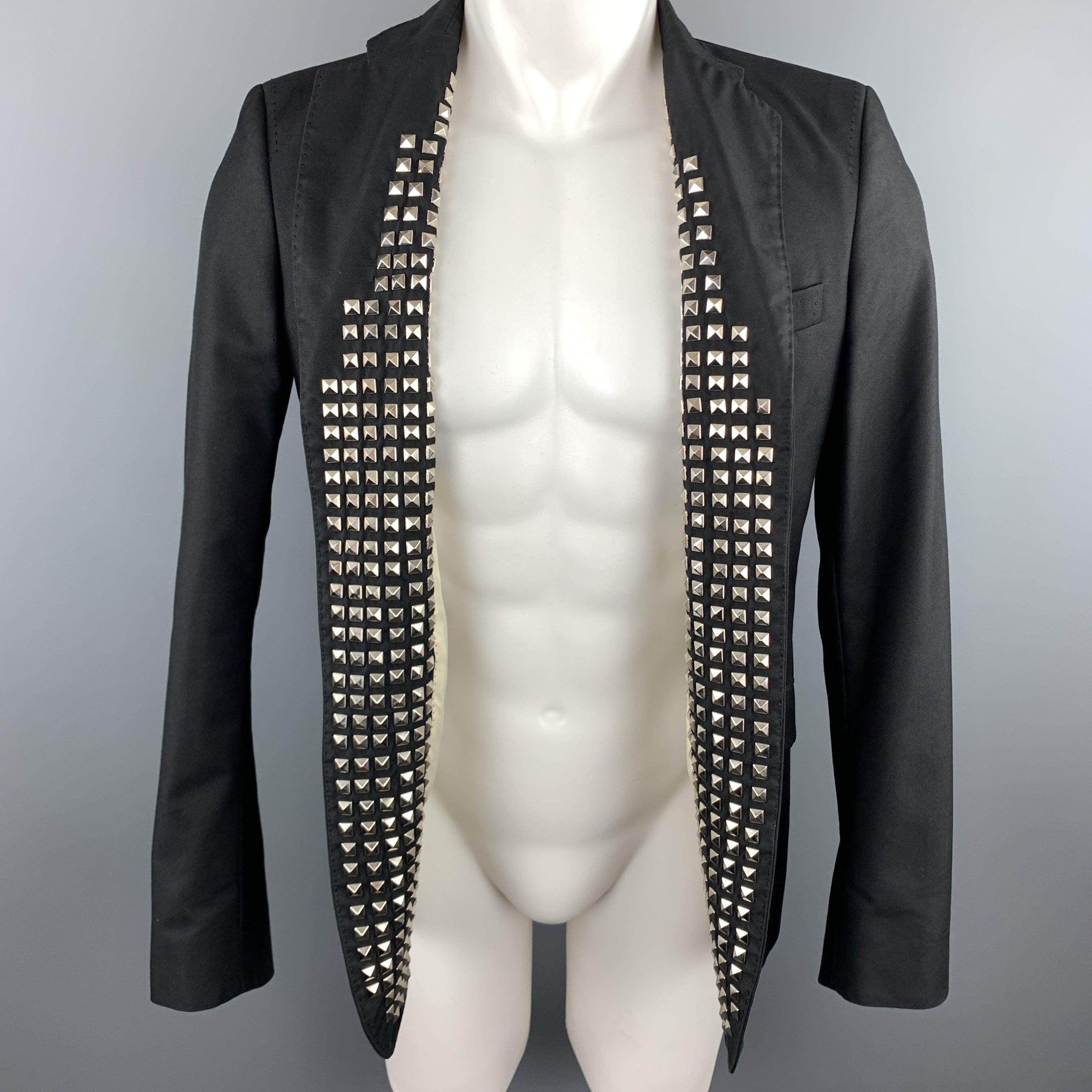 Dsquared2 Manteau de sport à revers échancré en coton/polyamide noir Taille 38 Pour hommes en vente