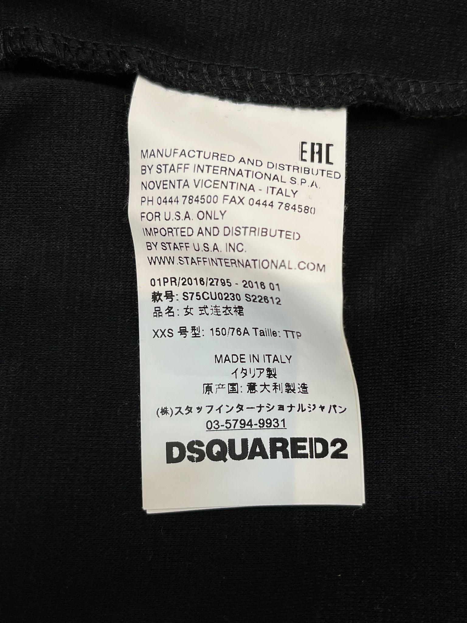 Dsquared2 - Robe à dos de course en coton en vente 1