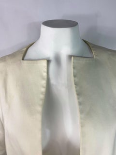 Dsquared2 Cremefarbener Baumwoll-Blazer in Kurzform, Größe 44