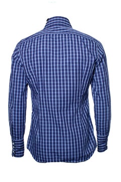 Dsquared2, camicetta a quadri blu scuro