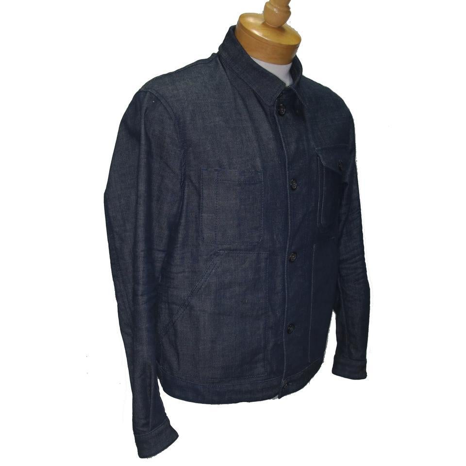 Black Dsquared2 Dark Blue Classic DQ2 Men's Button Down IT/FR Jacket For Sale