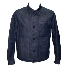 Dsquared2 Dark Blue Classic DQ2 Men's Button Down IT/FR Jacket