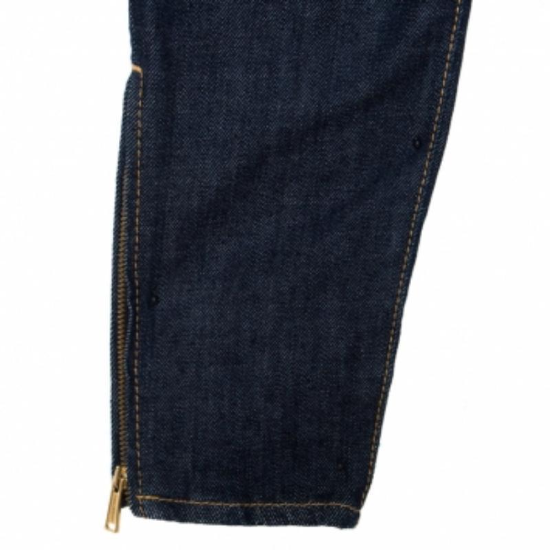 Dsquared2 Jean fuselé en denim foncé délavé avec insigne orné de cristaux S en vente 1