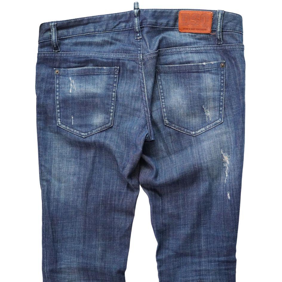 DSQUARED2 Distressed Skinny Jeans 44 In Good Condition For Sale In Beverly Hills, CA