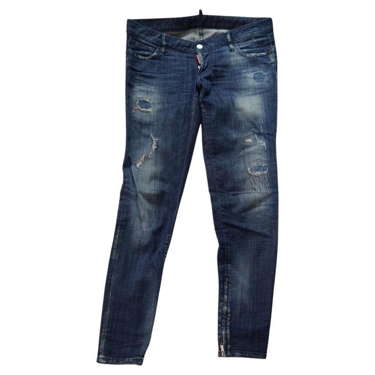 DSQUARED2 Distressed Skinny Jeans 44 For Sale at 1stDibs