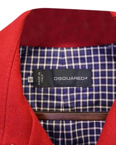 Cappotto Dsquared2 a doppio petto in lana rossa