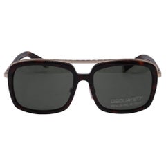 Gafas de sol tipo aviador Dsquared2 DQ0026 en acetato marrón con efecto carey