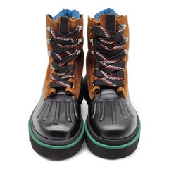 Dsquared2 Duck Boots with Leather and Rubber in Black Size 44