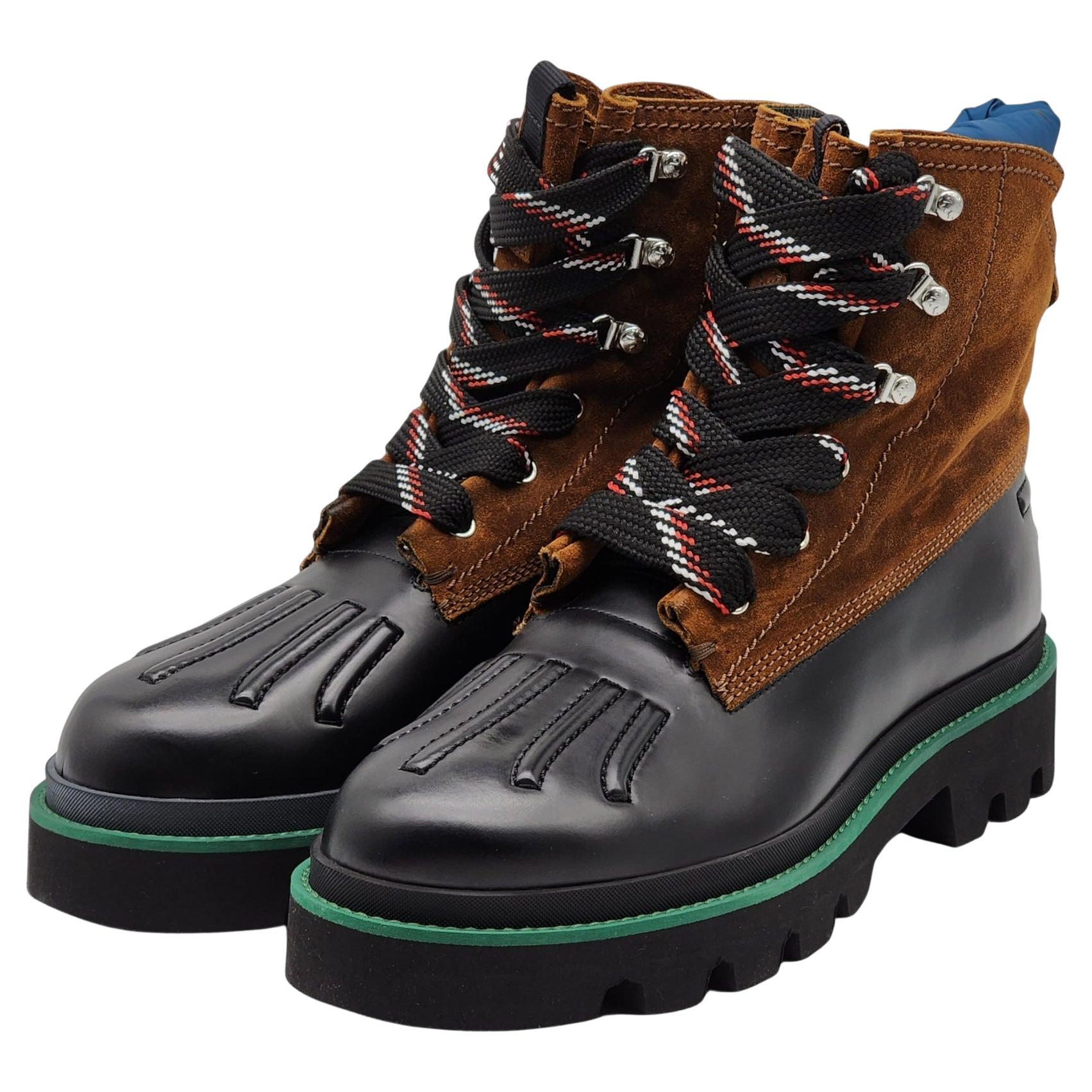Dsquared2 - Bottes de canard en cuir et caoutchouc noirs, taille 46