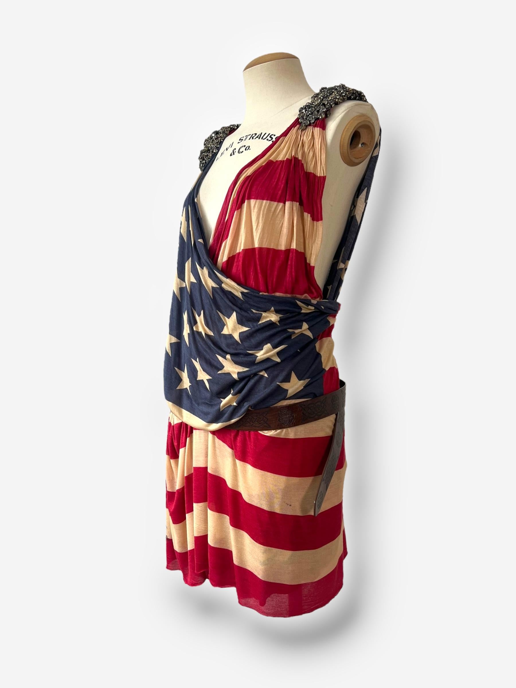 Dsquared² Flag Wrap Dress – Spring/Summer 2013 Pour femmes en vente