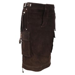 Dsquared2 FW-2004 Suede Pencil Skirt