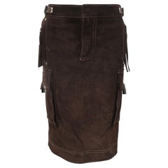 Dsquared2 FW-2004 Suede Pencil Skirt