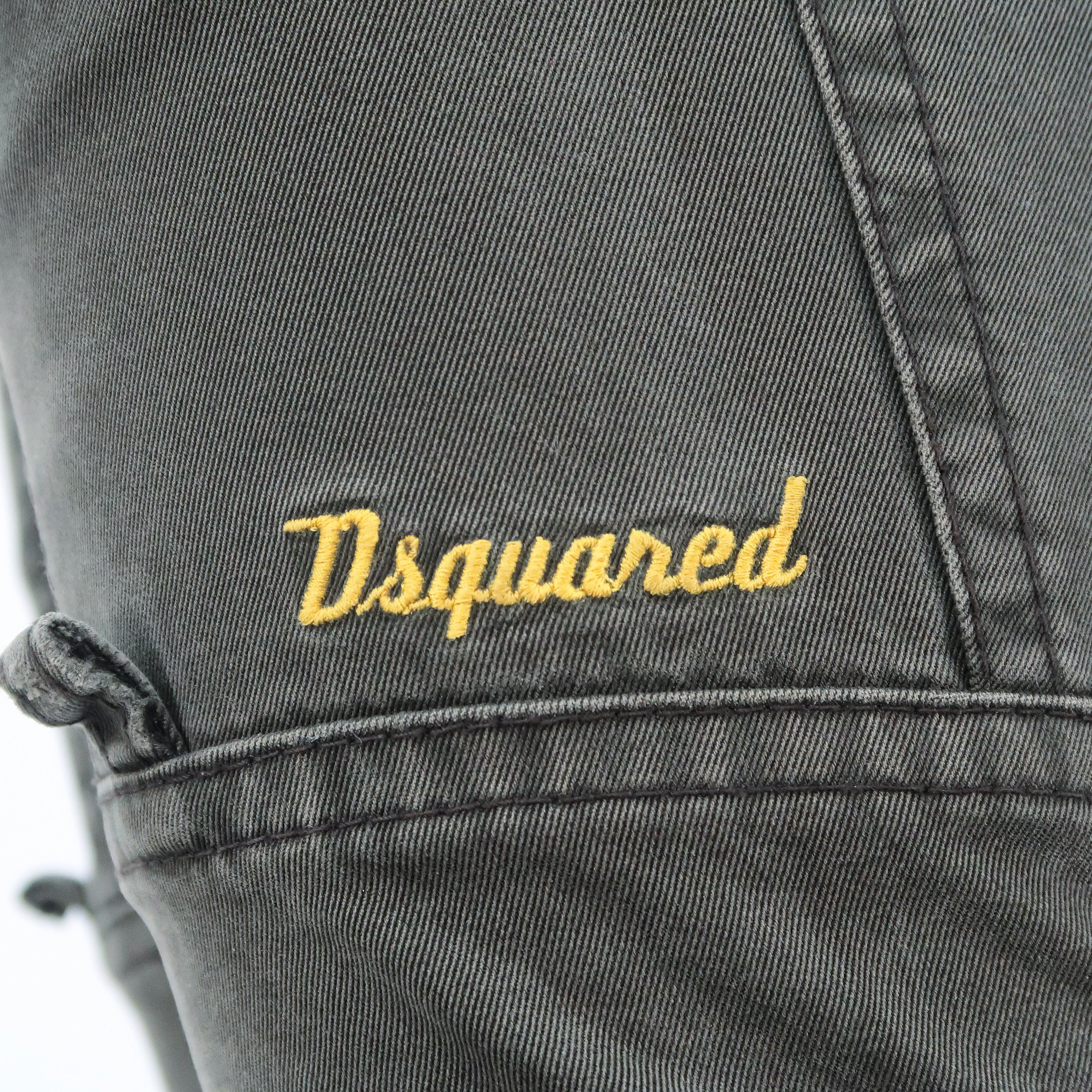 Dsquared2 FW-2009 Cotton Zip Detail Biker Pants For Sale 3