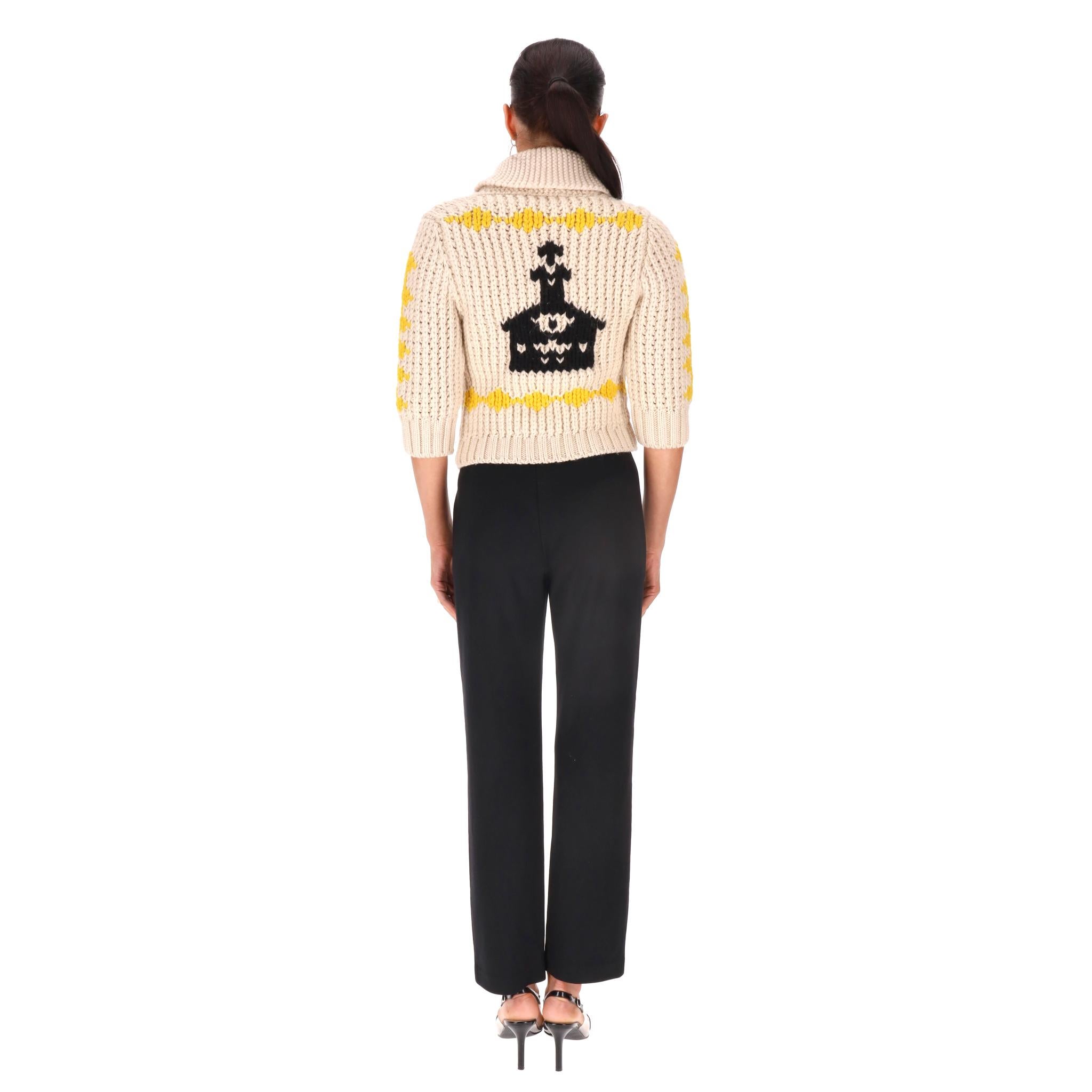 Dsquared2 Knitted Wool Zipped Cardigan In Excellent Condition For Sale In London, GB