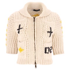 Dsquared2 - Cardigan in lana lavorato a maglia con zip